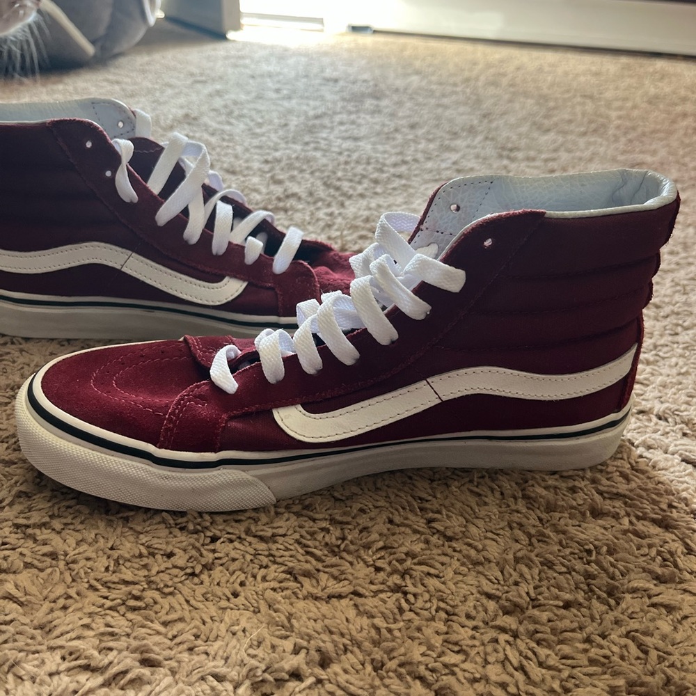 Vans Red Suede High-Top Sneakers - Picture 6 of 8